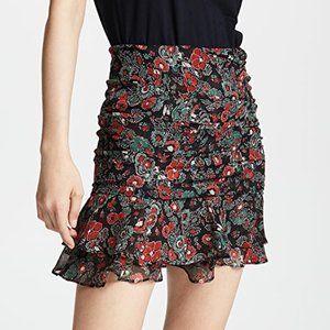 NWT Veronica Beard Noon Ruched Mini Skirt